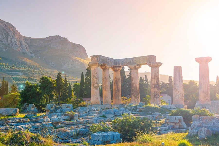 The temple of Apollo at Corinth
