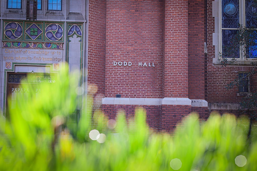 Dodd Hall entryway close-up photo